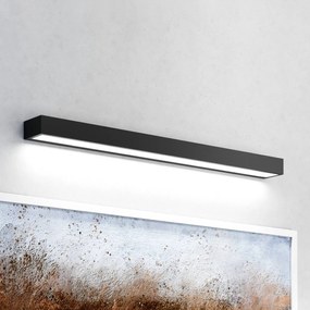 MCJ Applique LED per il bagno Vola, IP44, nero, 4.000 K, larghezza 80 cm