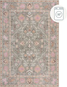 Tappeto verde chiaro lavabile 115x170 cm Una Floral – Flair Rugs
