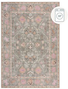 Tappeto verde chiaro lavabile 152x230 cm Una Floral – Flair Rugs