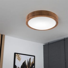 Brilagi - Plafoniera LED CARVALHO SLIM 1xE27/60W/230V quercia ciliegio diametro 27 cm