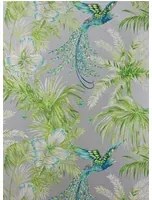 Matthew Williamson Carta da parati Bird of Paradise - Jade/ Kiwi/ Metallic Silver
