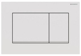 Placca Di Azionamento Doppio Pulsante Geberit "Sigma 30" Bianco Opaco/Cromo