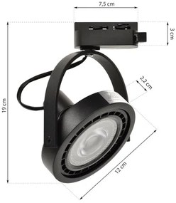 Luce Spot per sistema a binario LUGAR 1xAR111 LUGAR 1xAR111 - GU10/25W/230V