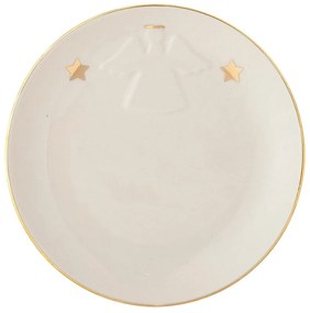 Piatto da dessert in gres bianco con motivo natalizio ø 16 cm Starry - Bloomingville