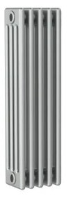 Radiatore acqua calda in acciaio 4 colonne, 5 elementi interasse 62,3 cm, grigio