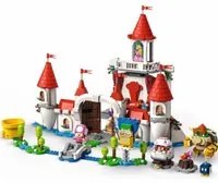 Lego super mario 71408 pack espansione castello di peach, giocattoli creativi con 5 figure, si combina con gli starter pack