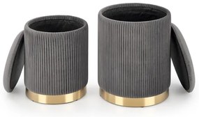 SET 2x Tabacco MONTY diametro 36/66 cm grigio/oro