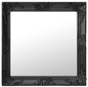 vidaXL Specchio da Parete Stile Barocco 60x60 cm Nero