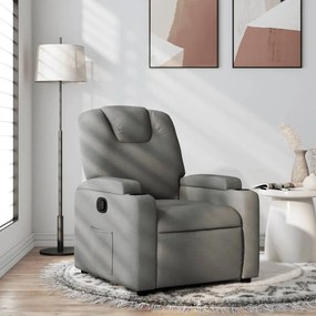 Poltrona Reclinabile İn Tessuto Grigio Scuro /