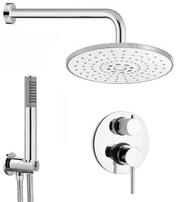 Set doccia braccio 40 cm + soffione ABS 22 cm + kit doccia + miscelatore Essenza