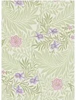 Morris & Co Carta da parati Larkspur - Olive/ Lilac