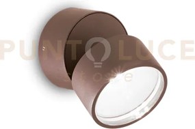 Omega round applique da esterno ip54 led 7w 610lm 4000k coffee