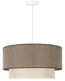 Duolla- Lampadario a sospensione con filo BOHO ECO RECYCLING 1xE27/15W/230V diametro 45 cm marrone/color crema