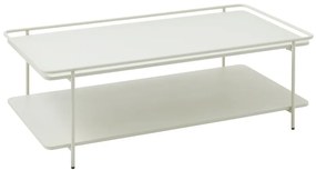 Tavolino da salotto grigio chiaro in metallo 55x110 cm Yuba – Unique Furniture