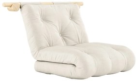 Poltrona di colore naturale allungabile con rivestimento in lino Hooked – Karup Design