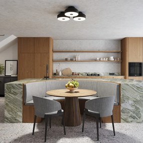 Plafoniera nera ø 30 cm Blacko – Sollux