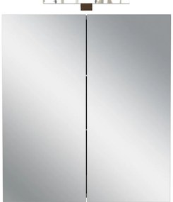 Mobile per bagno color crema da appendere e con specchio 60x71 cm Arcena – Germania