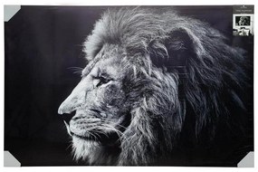 Quadro leone di profilo in bianco e nero Atmosphera Leone Tela Decorativo (118 x 78 x 3,5 cm)