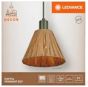 Ledvance - Lampadario a sospensione con filo DECOR RAFFIA 1xE27/15W/230V