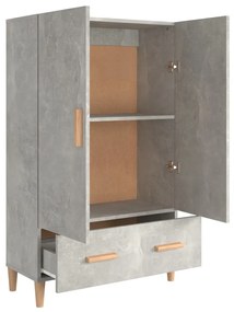 Credenza grigio cemento 70x31x115 cm in legno multistrato