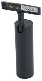 Faretto moderno nero per sistema a binario monofase GU10 35mm - Slimline Uzzy