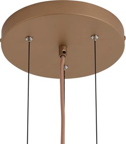 Lampada a Sospensione Retrò Bronzo Scuro con Vetro Ambrato - Barb