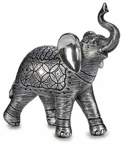 Statua Decorativa Elefante Argentato 27,5 x 27 x 11 cm (4 Unità)