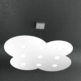 Cloud sospensione 9+4 luci biemissione bianco 1128-s9+4-bi