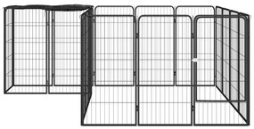 Box cani 18 pannelli nero 50x100 cm acciaio verniciato polvere