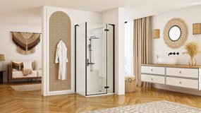 Cabina doccia REA Hugo Black 90x90