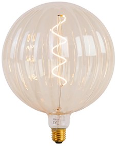Lampada a sospensione oro a 3 luci con LED ambra dimmerabile - Cava Luxe