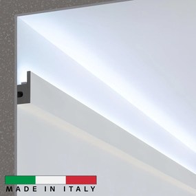 Cornice Pitturabile per Illuminazione Unidirezionale per Strisce LED - 115m Variante Lunghezza 115 Metri