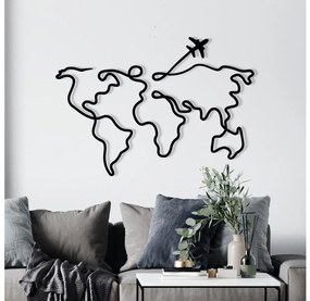 Decorazione da muro 60x42 cm mappa metallo