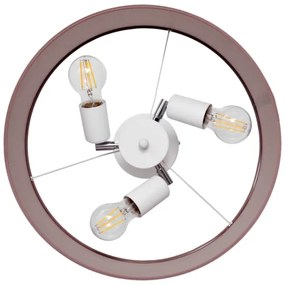 Lampadario a sospensione con supporto rigido ALBA 3xE27/15W/230V rosa