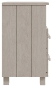Comodino hamar bianco 40x35x62 cm in legno massello di pino