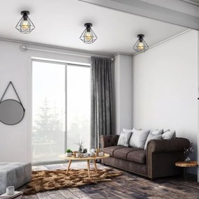 Plafoniera 1xE27/40W/230V nera