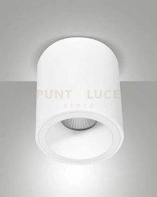 Guamo plafoniera tonda bianca 1 luce attacco gu10 d.9cm
