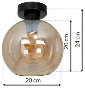 Plafoniera SOFIA 1xE27/60W/230V marrone
