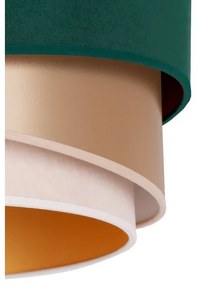 Duolla - Lampadario a sospensione con filo KOBO 1xE27/15W/230V diametro 45 cm verde/oro rosa/color crema