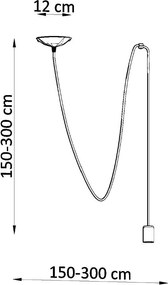 Lampada a Sospensione EDISON 1 E27 Nera in Acciaio