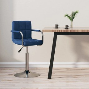 Sgabello Da Bar Blu İn Tessuto /