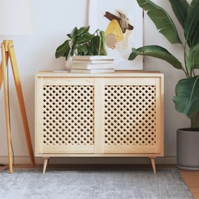 Ante Con Design A Reticolo 2 Pz 49,5x61,5 Cm İn Legno Di Pino /