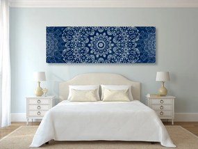 Quadro su tela – Mandala blu con motivo astratto
