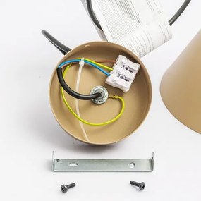 Lampadario a sospensione ETNA II 1x E27/15W/230V Ø 18,5 cm beige