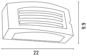 Applique da esterno 1xE27/10W/230V IP54 grigio