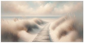 Quadro su tela – Sentiero di legno verso l’oceano