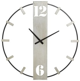 Orologio da muro in metallo stile industrial 61X4,5X63 cm modello Silvery