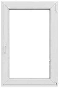 Finestra in PVC bianco L 80 x H 120 cm, 1 anta apertura a destra