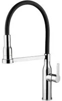 Miscelatore cucina in ottone cromato con canna nera Keller taps