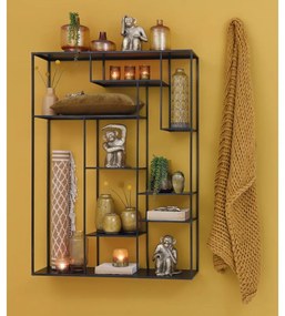 Scaffale metallico a castello nero Talara - Light &amp; Living